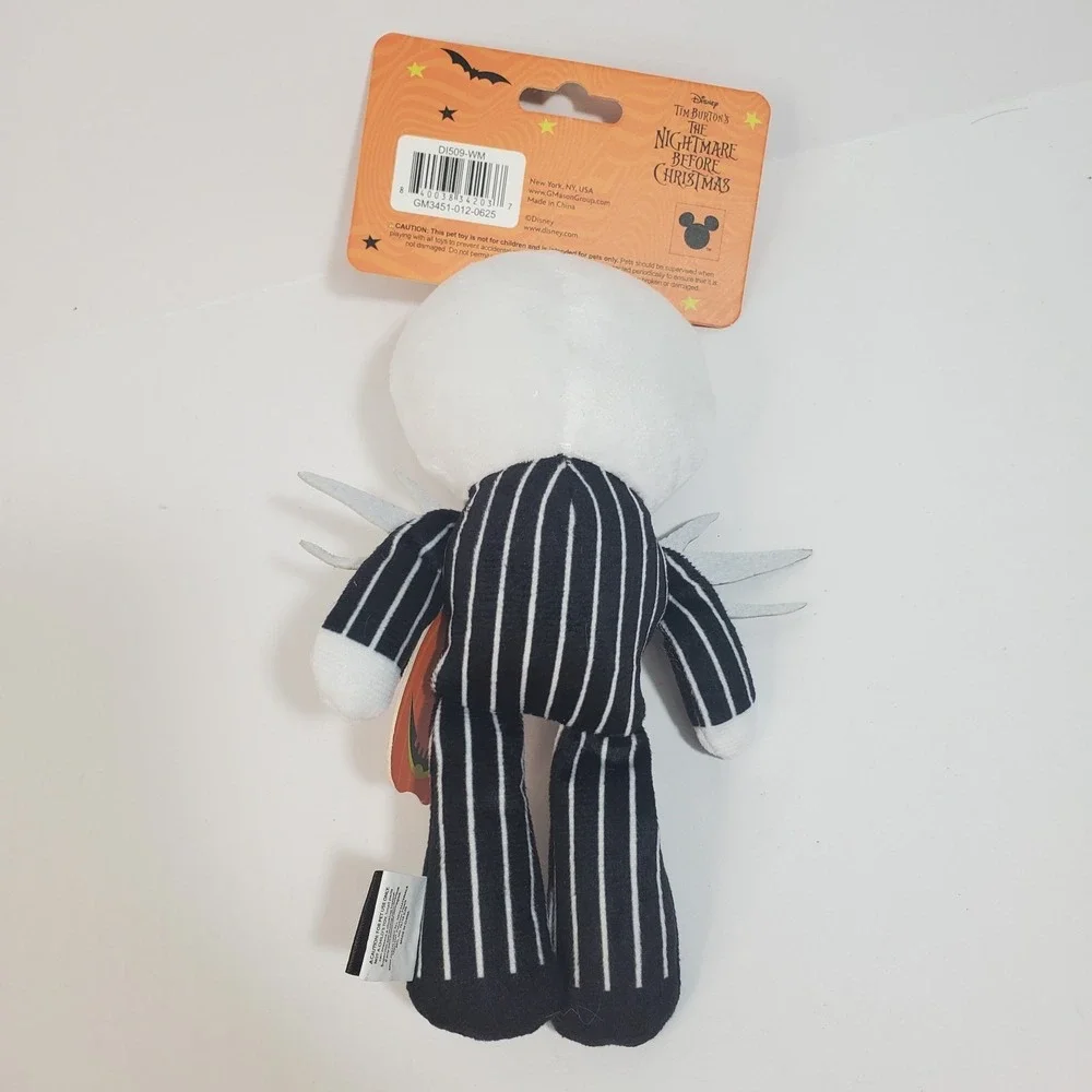 Disney Nightmare before Christmas Jack Skellington‎ Plush Small Dog Toy Squeaker